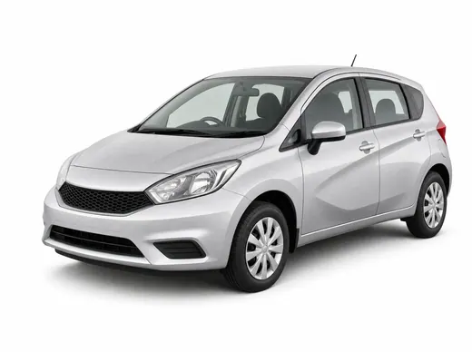 Silver compact hatchback rental car